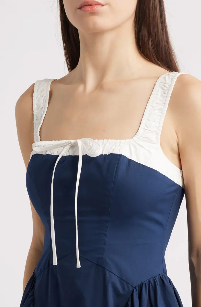 Colorblock Cotton Midi Dress | Nordstrom