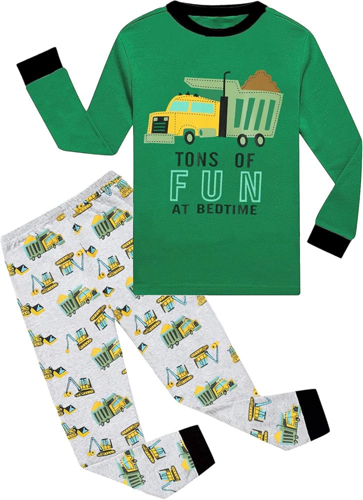 Little Hand Toddler Boys Pajamas Monster Truck 100% Cotton Kids Dinosaur 2 Piece Truck Pjs Sleepw... | Amazon (US)