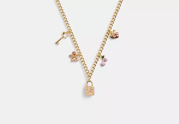 Resin Padlock Charm Necklace | Coach Outlet