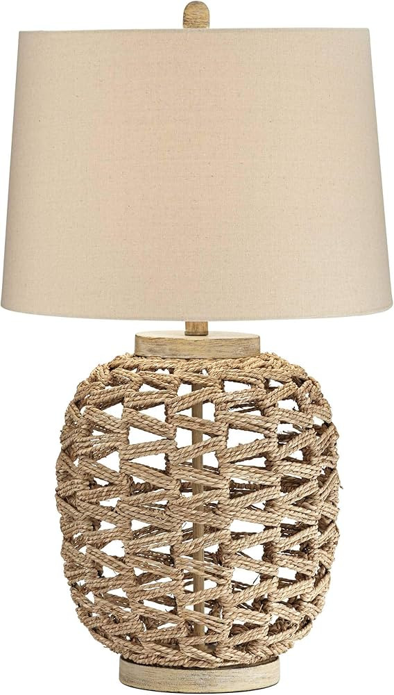 Franklin Iron Works - Pacific Coast Lighting Montgomery 29.5 Rope Rattan Table Lamp in Natural | Amazon (US)