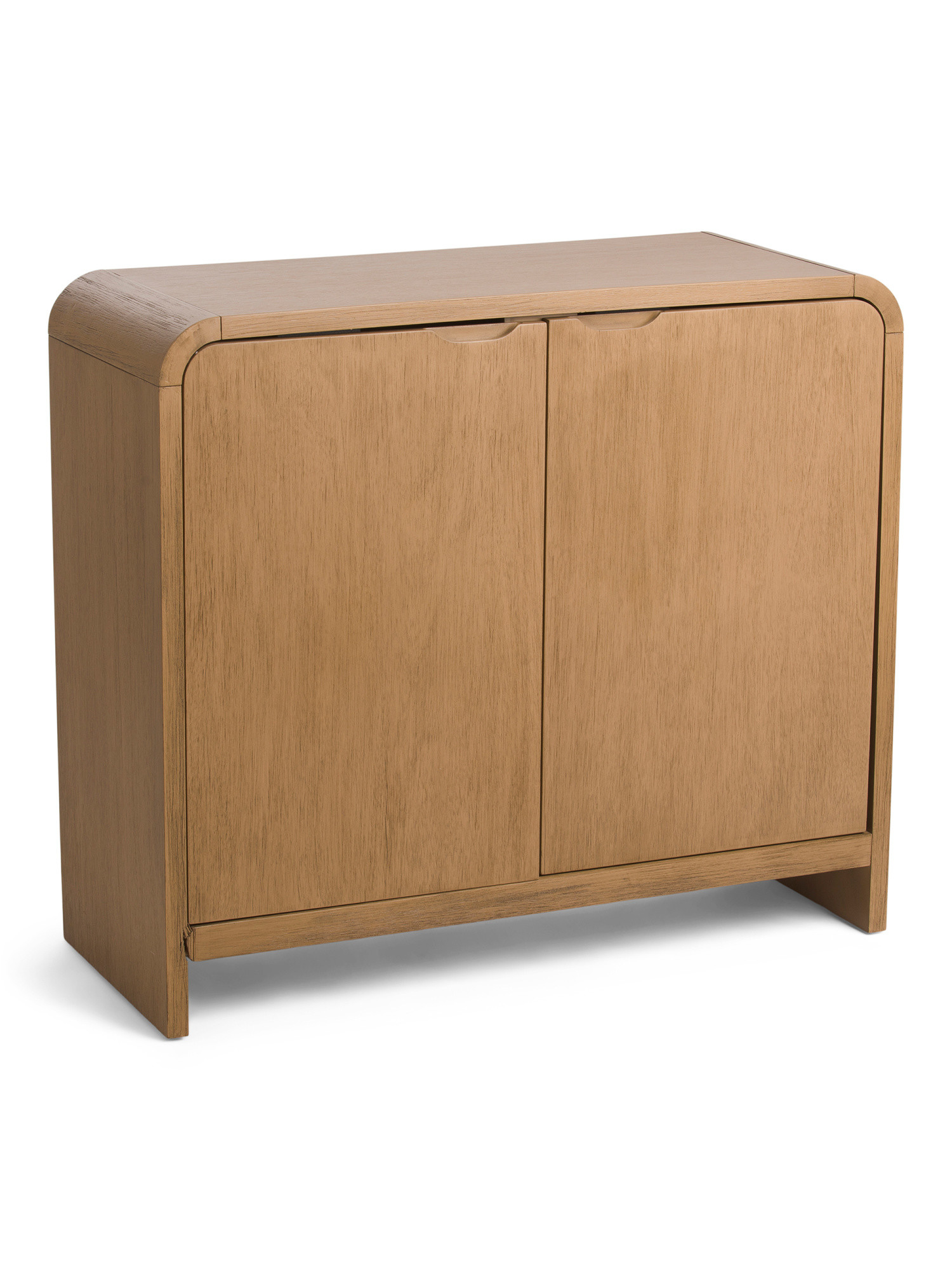 36in Acacia Wood Waterfall Curve Cabinet | TJ Maxx