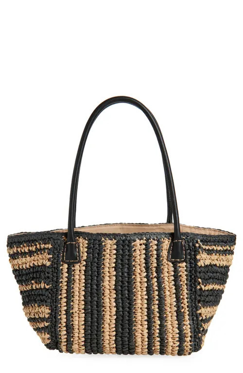 Madewell Handwoven Leather Medium Tote in Natural Multi at Nordstrom | Nordstrom