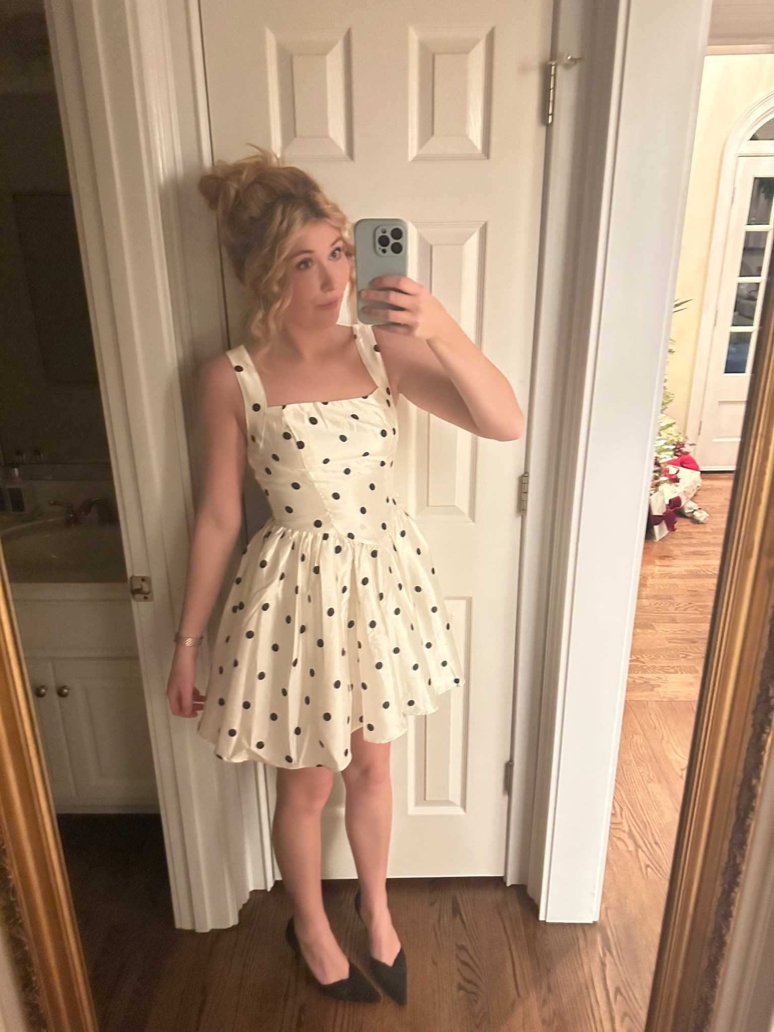 Dress for Family Christmas Photos! 📸🎄🎅🏼
- black and white 
- lwd
- silk 
-vintage Stuart Weitzman pumps 
- perfect for holidays 

#LTKSeasonal #LTKHoliday #LTKFindsUnder100