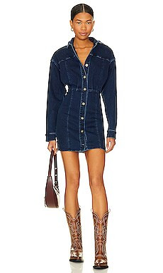 Free People Amber Denim Dress in Dark Indigo from Revolve.com | Revolve Clothing (Global)