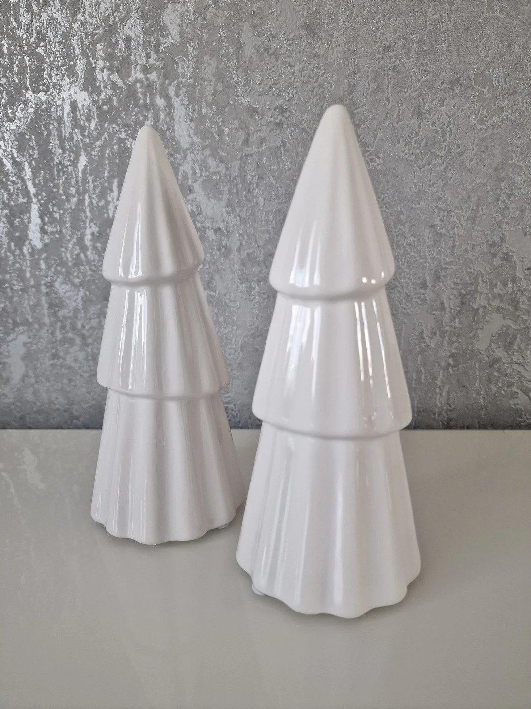 Gloss White Classic Ribbed Christmas Tree - Etsy UK | Etsy (UK)