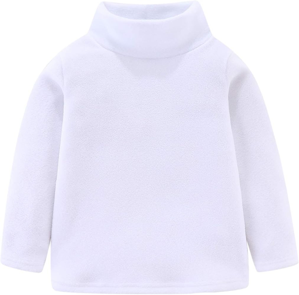 Mud Kingdom Kids Fleece Shirts High Collar Soft Tops Unisex | Amazon (US)