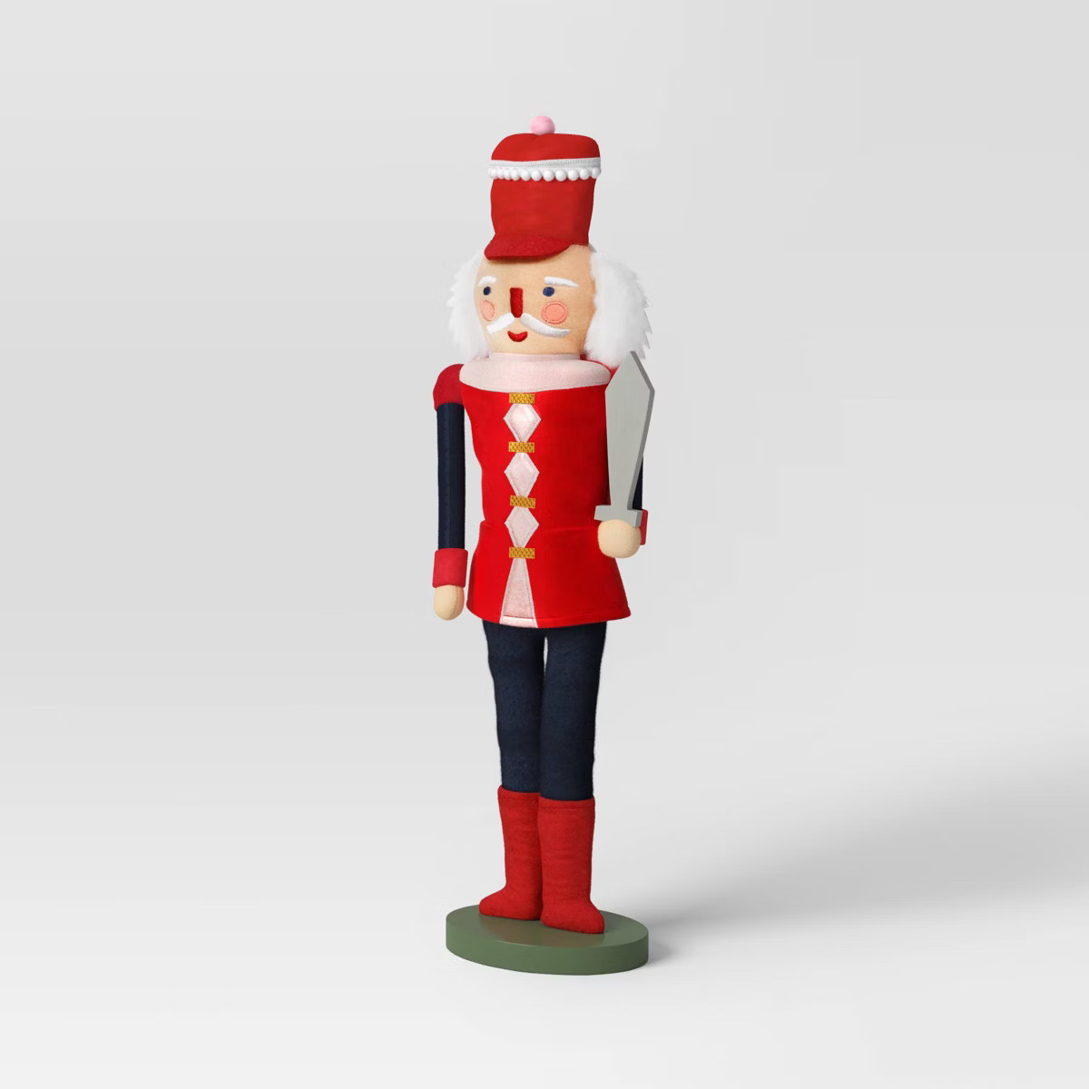 18.5" Christmas Fabric Decorative Nutcracker with Sword - Wondershop™ Red | Target