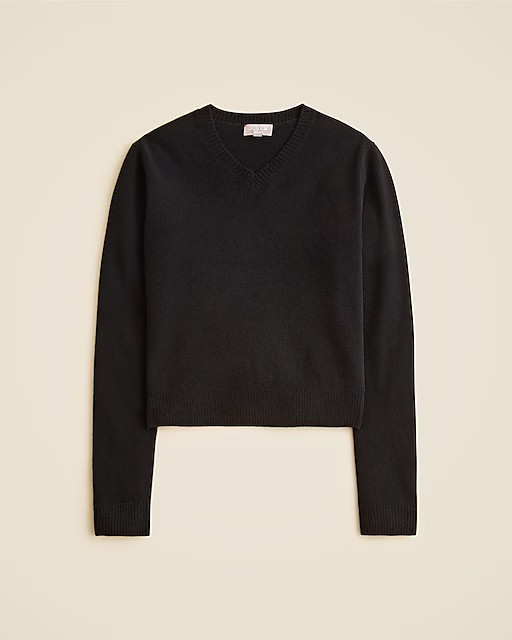Cashmere high V-neck sweater | J. Crew US