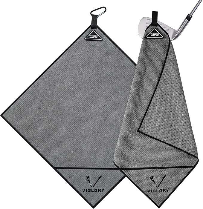 Magnetic Golf Towel for Bag 18" x 18" with Clip Exclusive Cleaning Pocket Microfiber Waffle Ultra... | Amazon (US)