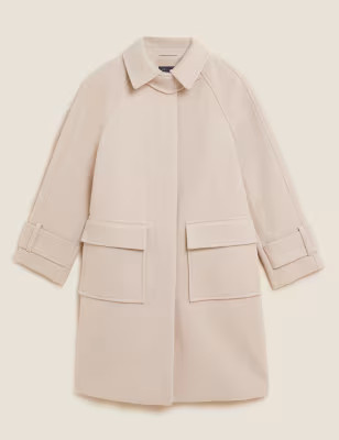Relaxed Collared Longline Car Coat | M&S Collection | M&S | Marks & Spencer (UK)