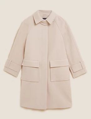 Relaxed Collared Longline Car Coat | M&S Collection | M&S | Marks & Spencer (UK)
