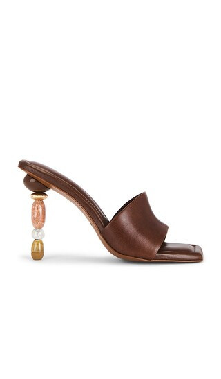 Cult Gaia Mahina Sandal in Brown. - size 37.5 | Revolve Clothing (Global)