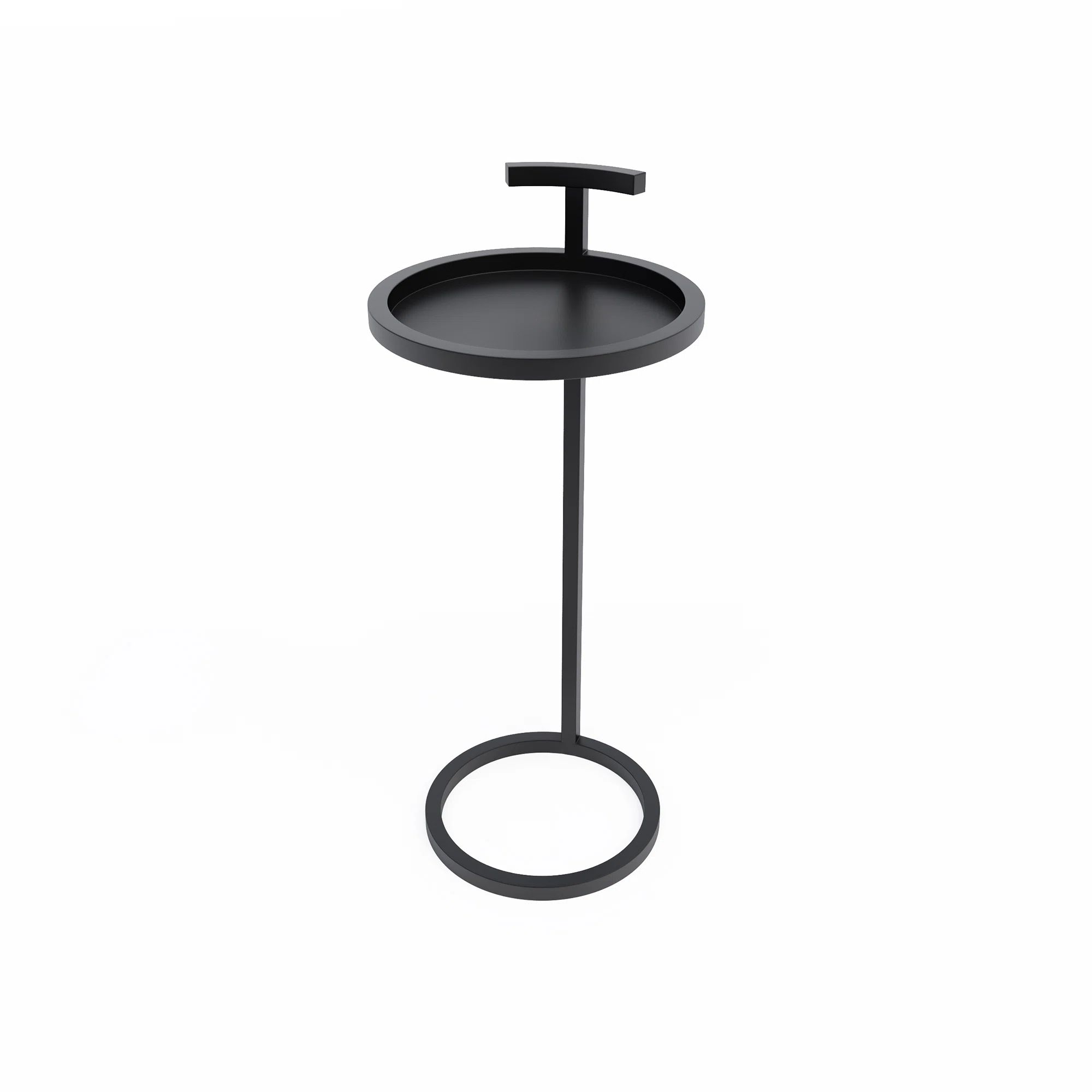 Ivy Bronx Dawson Steel Tray Top C Table or End Table with Round Lipped Top & Reviews | Wayfair | Wayfair North America