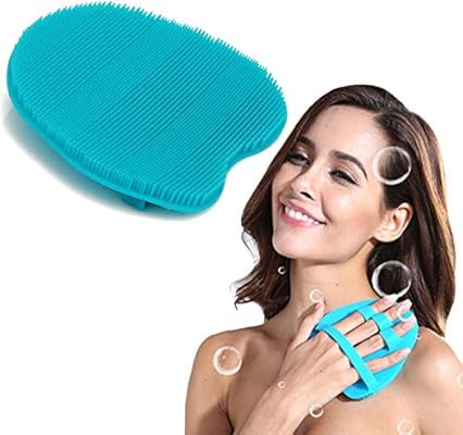 1 Pack Pure Silicone Food-grade Body Brush Shower Cleansing Scrubber Gentle Exfoliating Glove Sof... | Amazon (US)