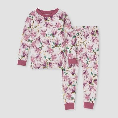 Burt's Bees Baby® Toddler Girls' 2pc Magnolia Pajama Set - Purple | Target