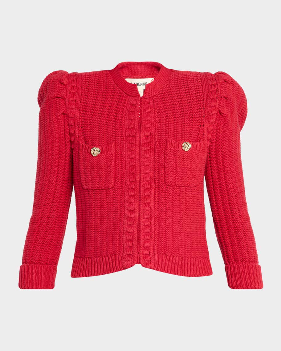 L'Agence Delli Cropped Cardigan | Neiman Marcus