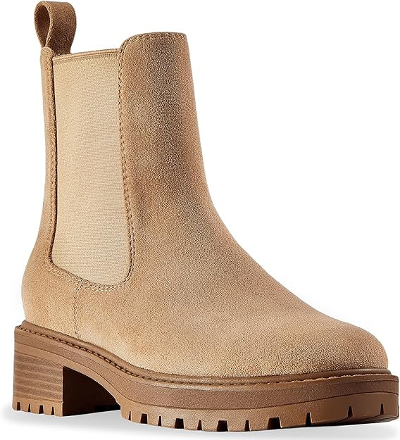 CosyFever Women’s Chelsea Ankle Boots, Low Heel Pull-On Booties, Elastic Side Gore, Comfort Cus... | Amazon (US)