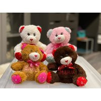 Personalized Valentine's Day Teddy Bear Stuffed Toy, Baby's First Valentines Gift, Kids Valentine Birthday Gift Favor | Etsy (US)
