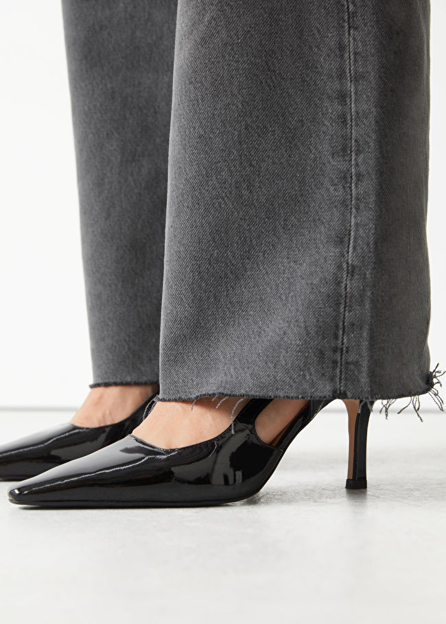 Pointed Slingback Leather Mules | & Other Stories US
