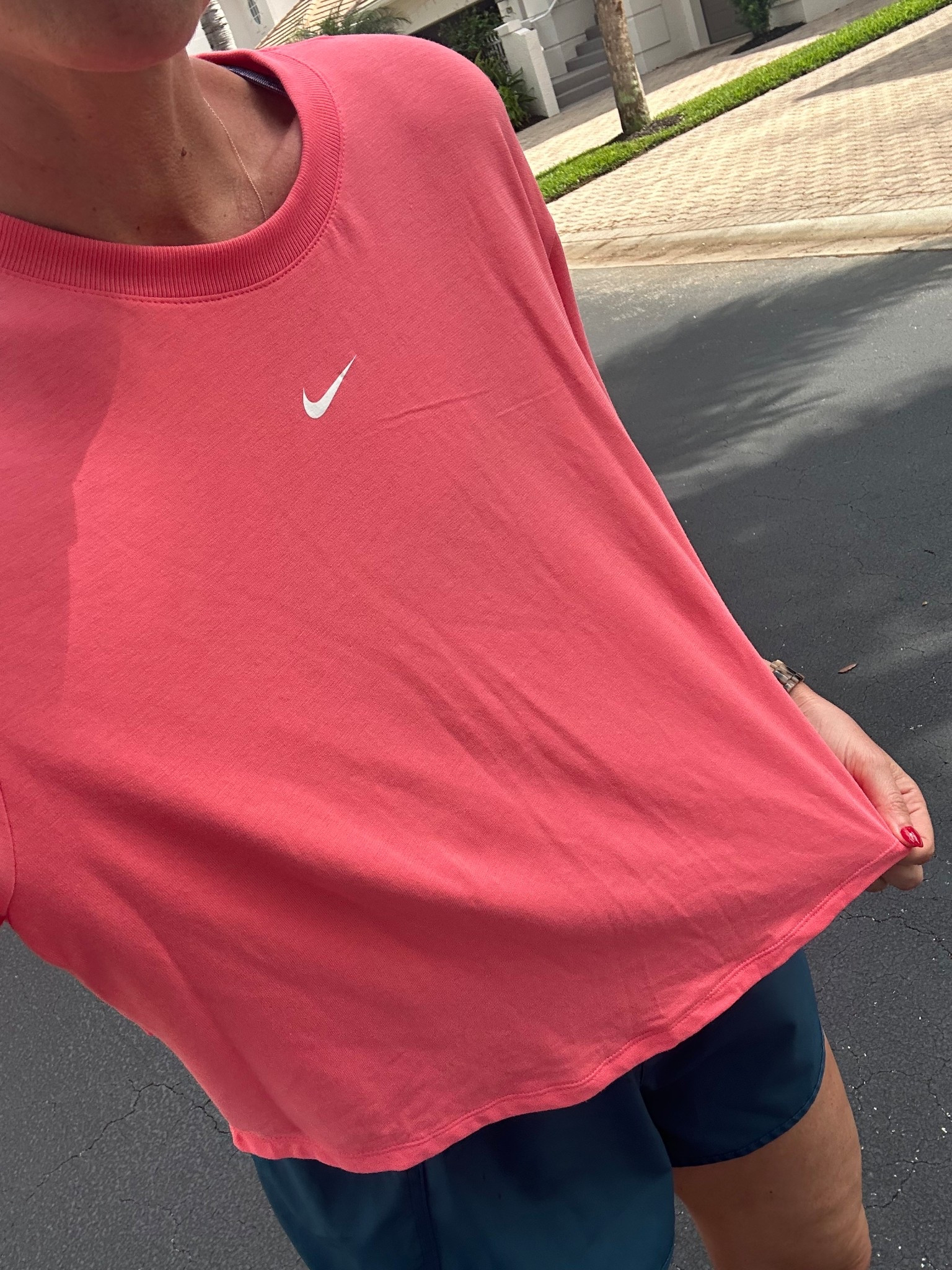 Picked up this coral tee from Dicks yesterday. Love it with Marine Navy! 

#LTKootd #LTKActive #LTKfitnessgoals