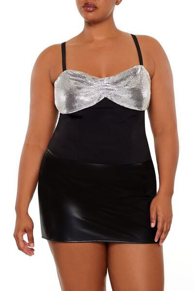 Plus Size Chainmail Cropped Cami | Forever 21