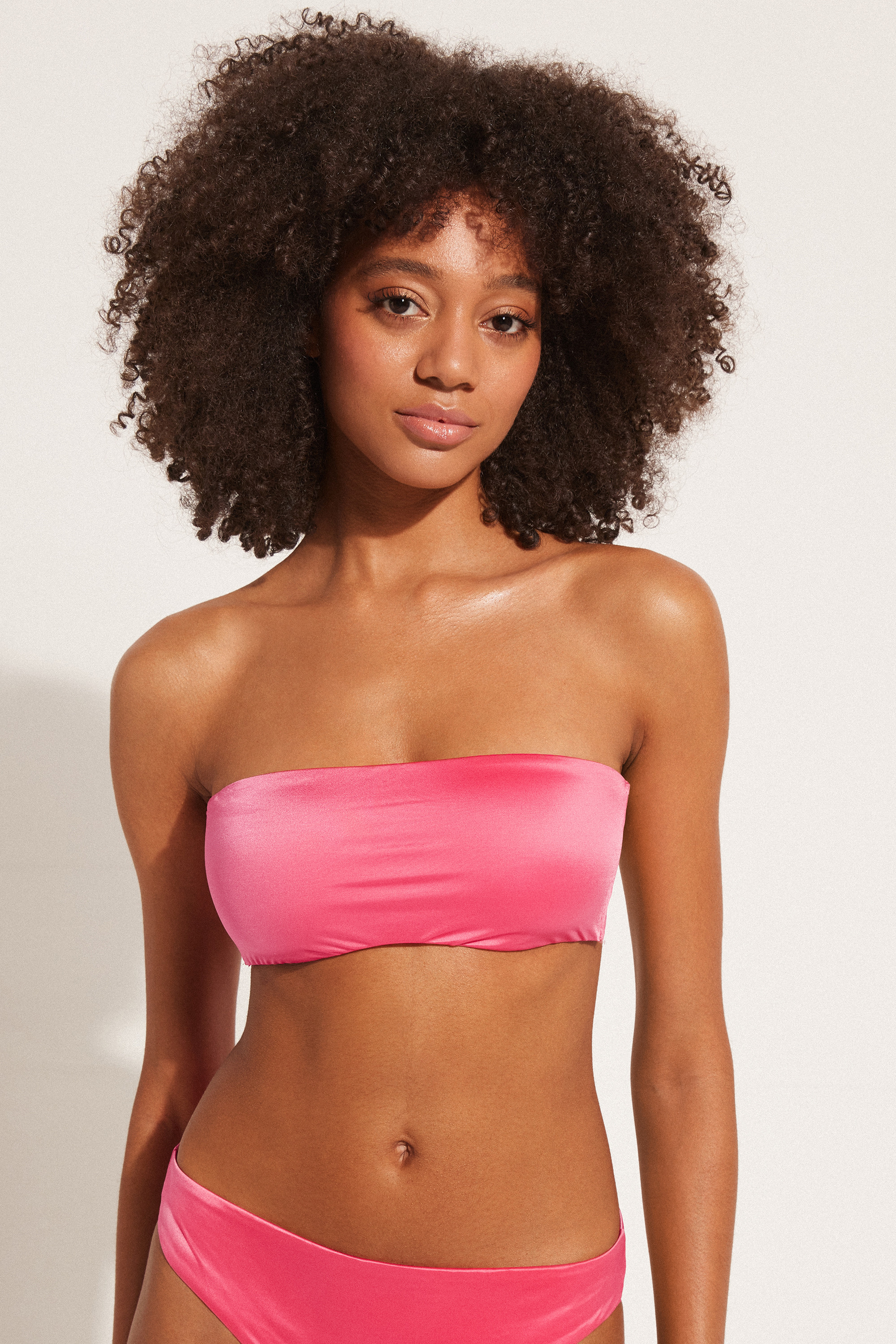 Bikini Fascia Imbottitura Estraibile Shiny Rosa Estate - Tezenis | Tezenis ES
