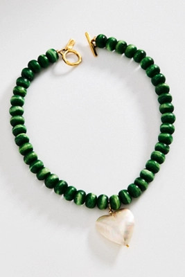 Logan Tay Beaded Heart Pendant Necklace | Anthropologie (US)