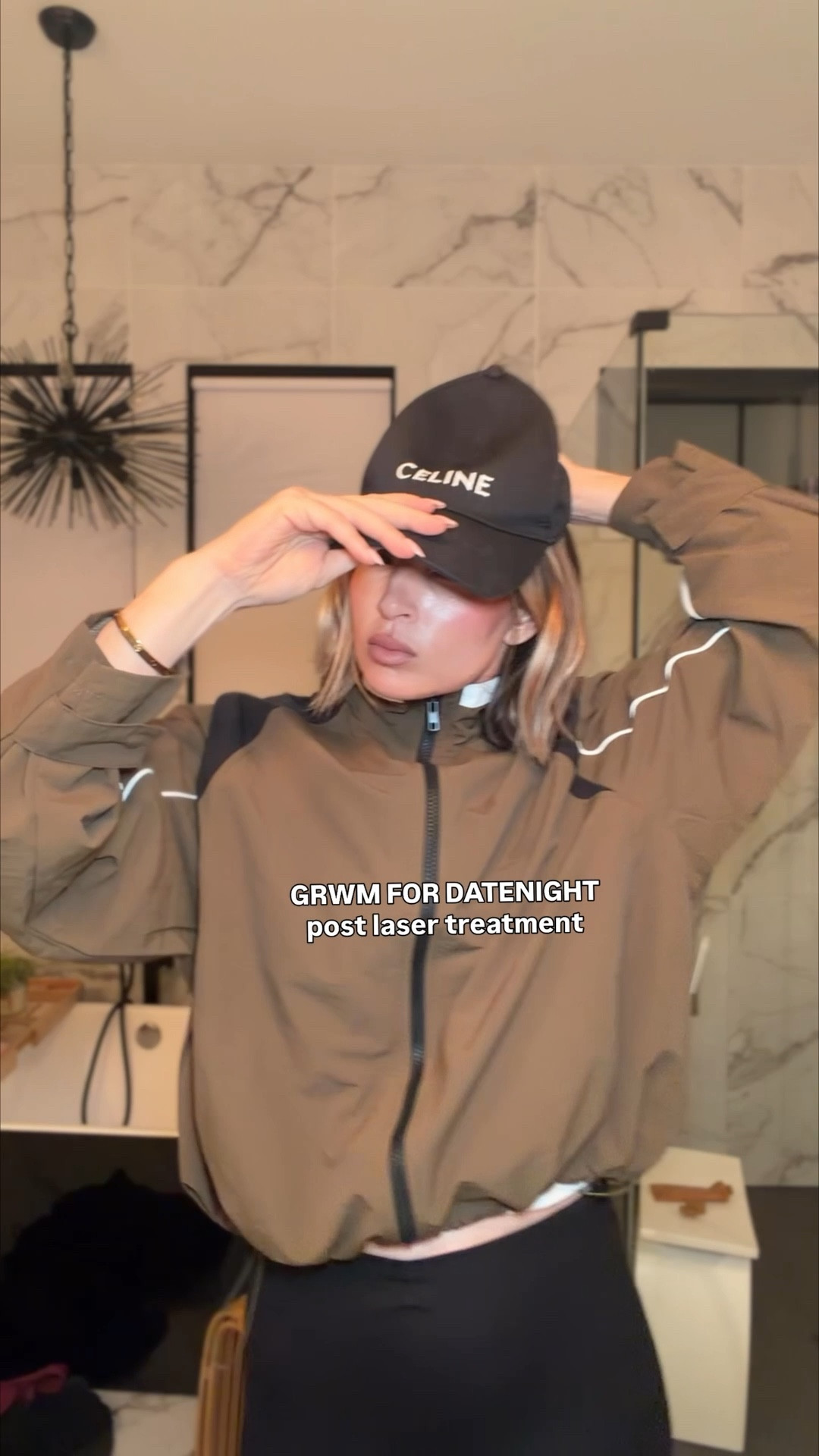 Wearing a medium in the track suit jacket. A small in the capris

#LTKgrwm #LTKstorytime #LTKootd