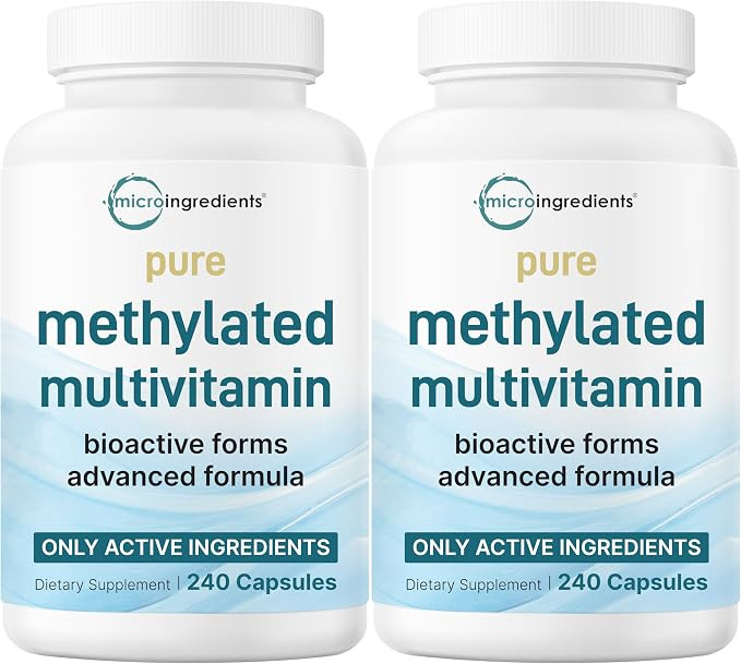 Micro Ingredients 2 Pack Pure Methylated Multivitamin, 480 Capsules | 19-in-1 Formula with Vitami... | Amazon (US)