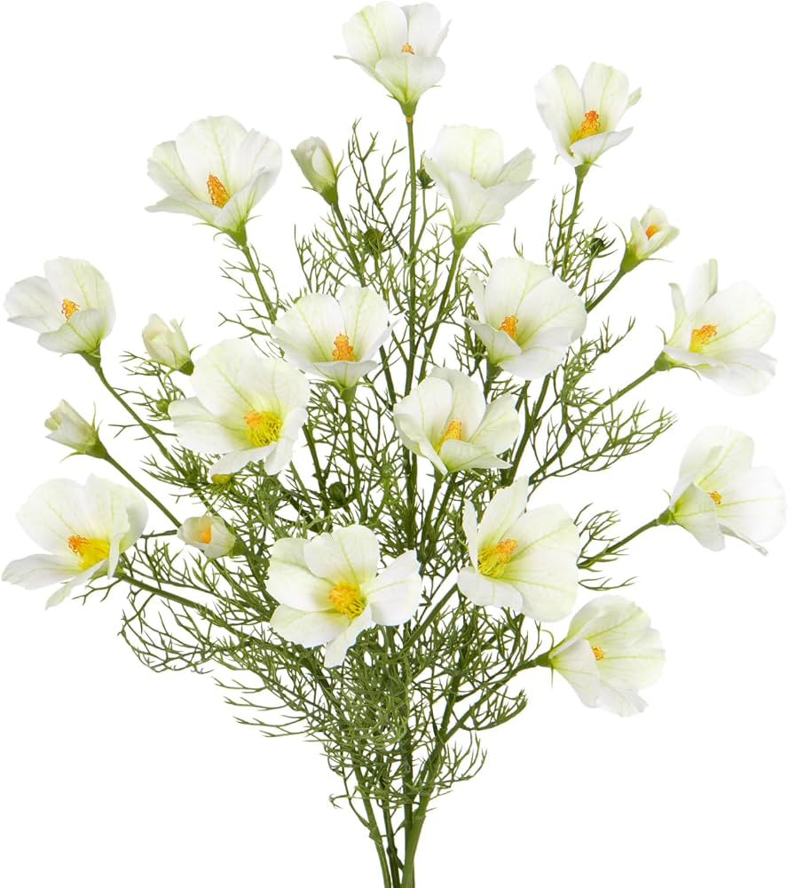 Amazon.com: Briful 5PCS Fake Flowers Sprays White Hibiscus Artificial Flowers 27 \u00bd\u2019\u20... | Amazon (US)