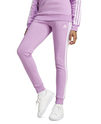 adidas Women's 3-Stripe Cotton Fleece Sweatpant Jogger - Macy's | Macy's