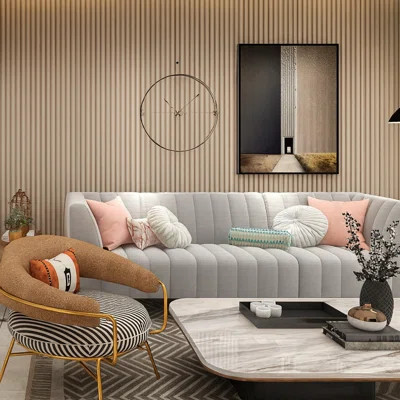 94" L x 5.75" W Shiplap Wood Wall Paneling, 3D Wall Paneling for Interior Wall Décor | Wayfair North America