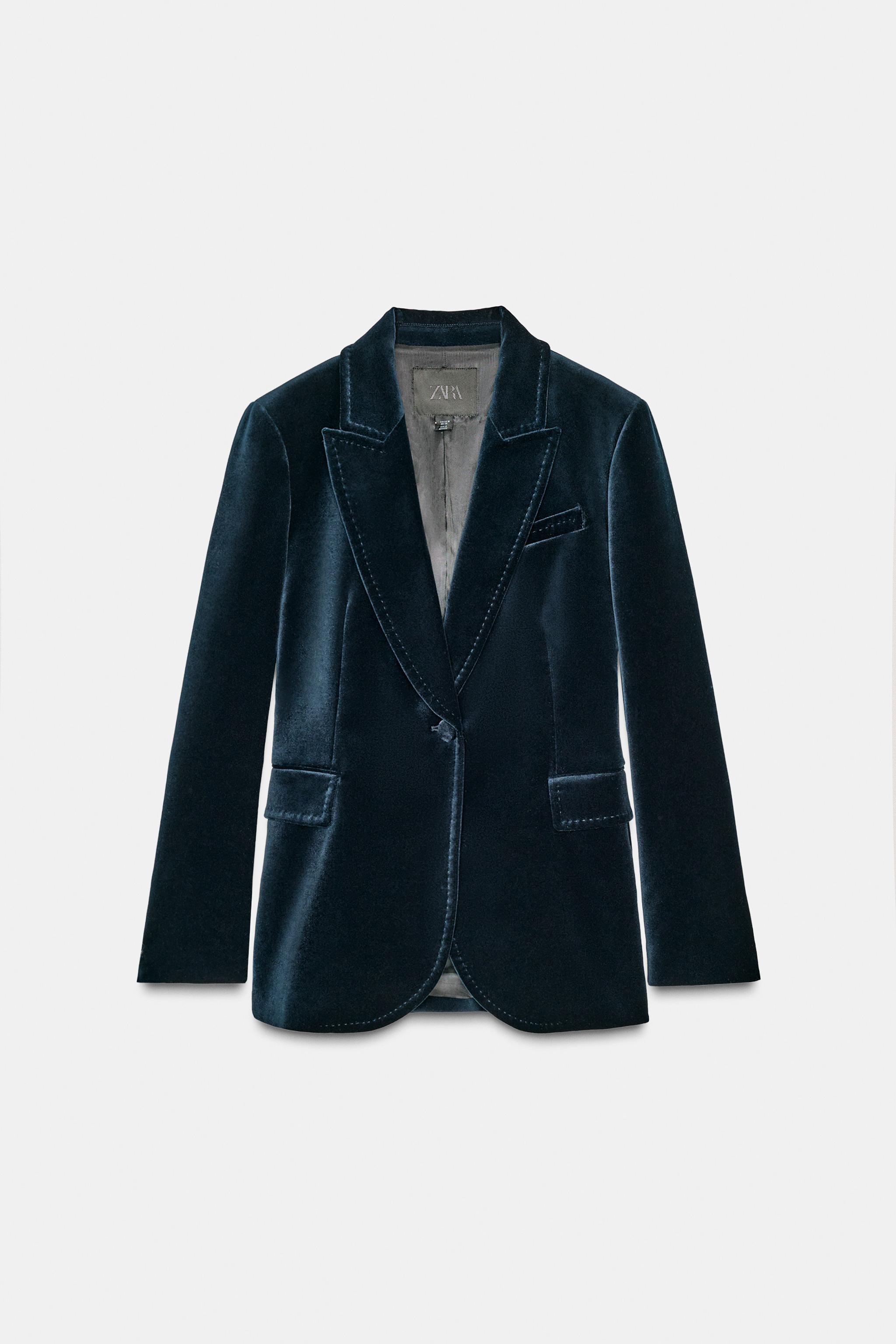 ZW COLLECTION VELVET BLAZER | Zara UK