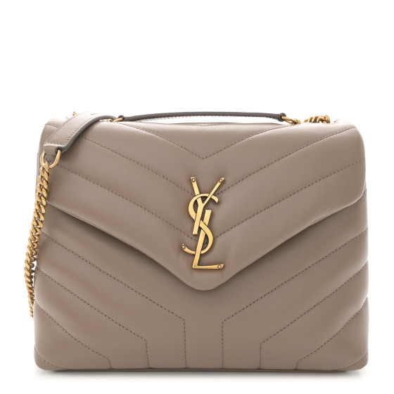 Calfskin Y Quilted Monogram Small Loulou Chain Satchel Taupe | FASHIONPHILE (US)