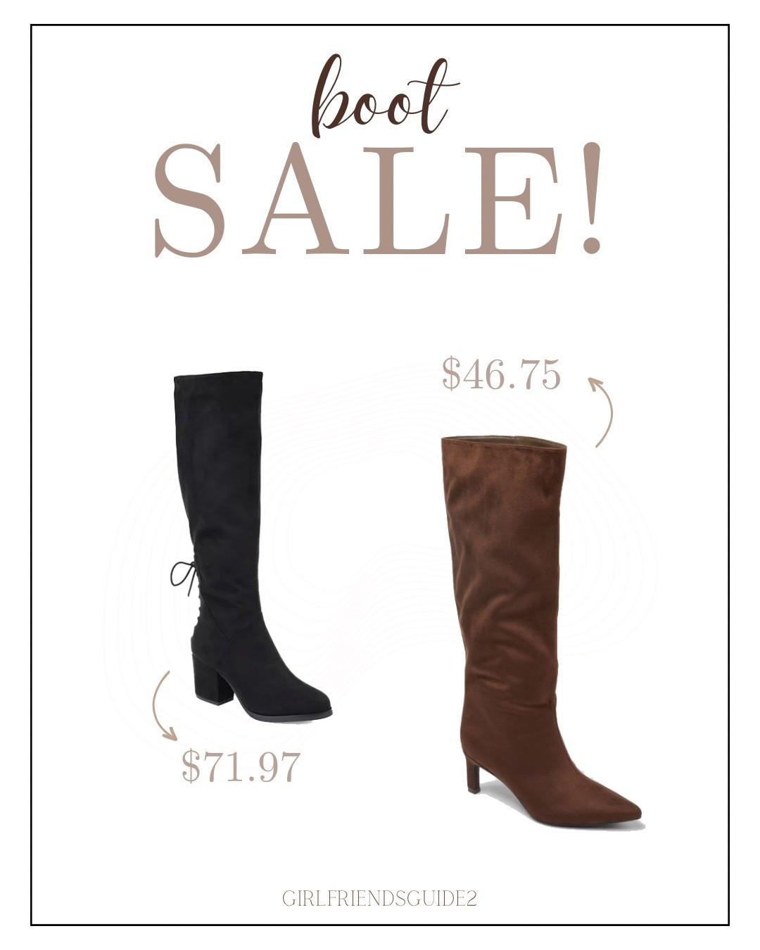 Boot sale at Target and Kohl’s. Tall brown or black boots. 

#boots #target #kohls #shoes

#LTKSaleAlert