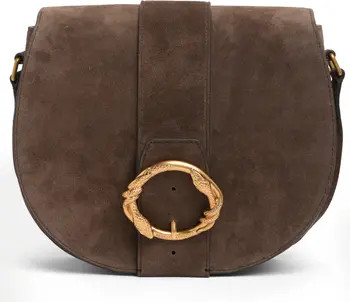 Rebecca Minkoff Snake Ring Suede Saddle Bag | Nordstromrack | Nordstrom Rack