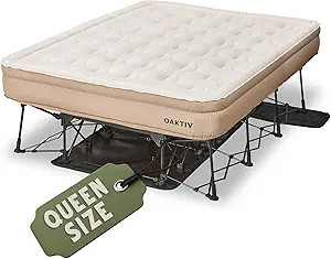 Queen Air Mattress with Frame, Self Inflating/Deflating Bed for Adults - PeakRest Blow Up Bed, Ca... | Amazon (US)