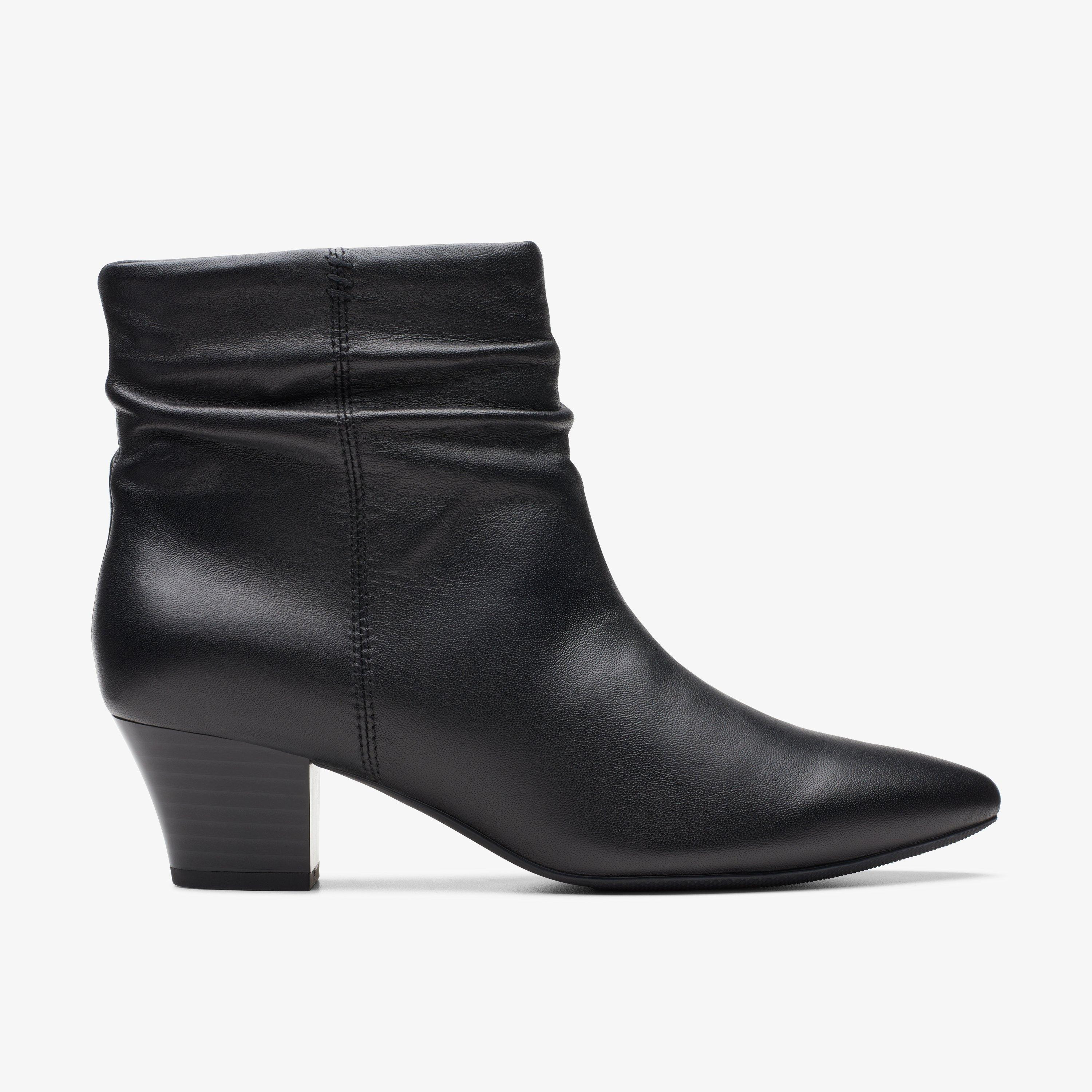 WOMENS Teresa Skip Black Leather Ankle Boots | Clarks US | Clarks (US)