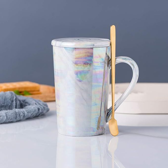Coffee Mug, Tall Iridescent Coffee Mugs ,Cute Mugs, Ceramic Coffee Mug for Mon Women, Dishwasher ... | Amazon (US)