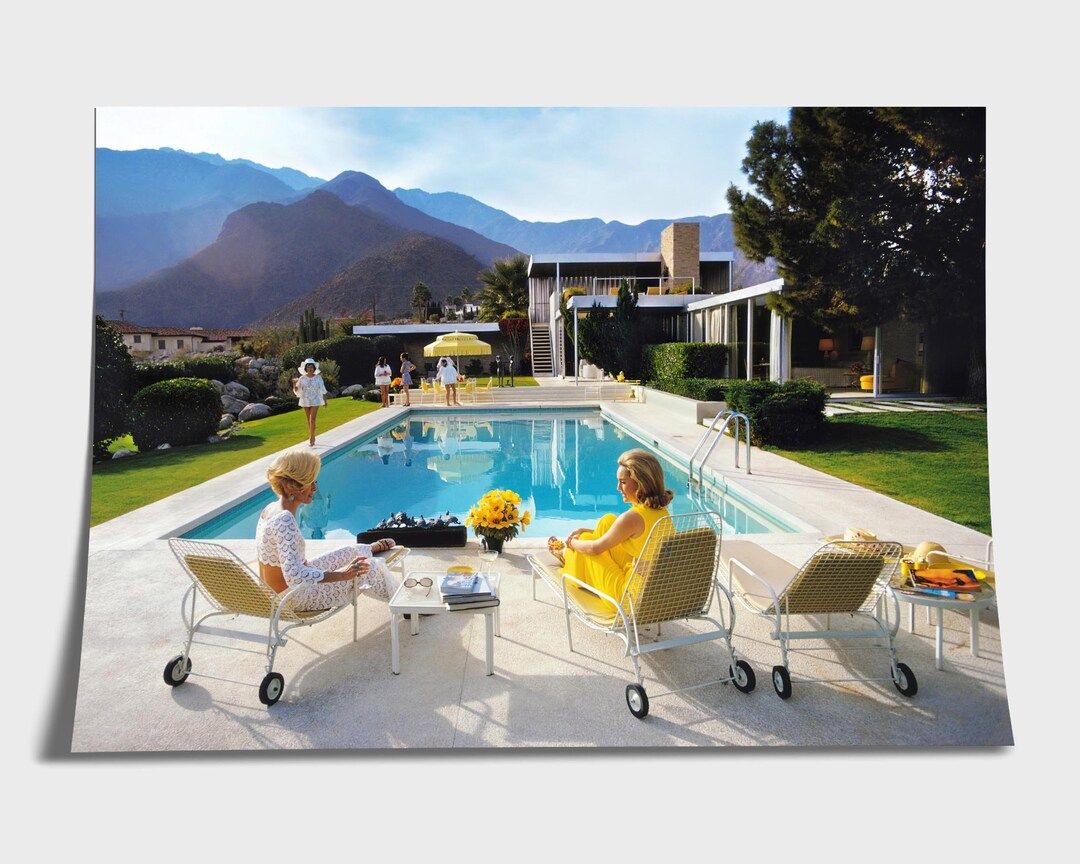 Slim Aarons Poolside Glamour Print Poster | Etsy (US)