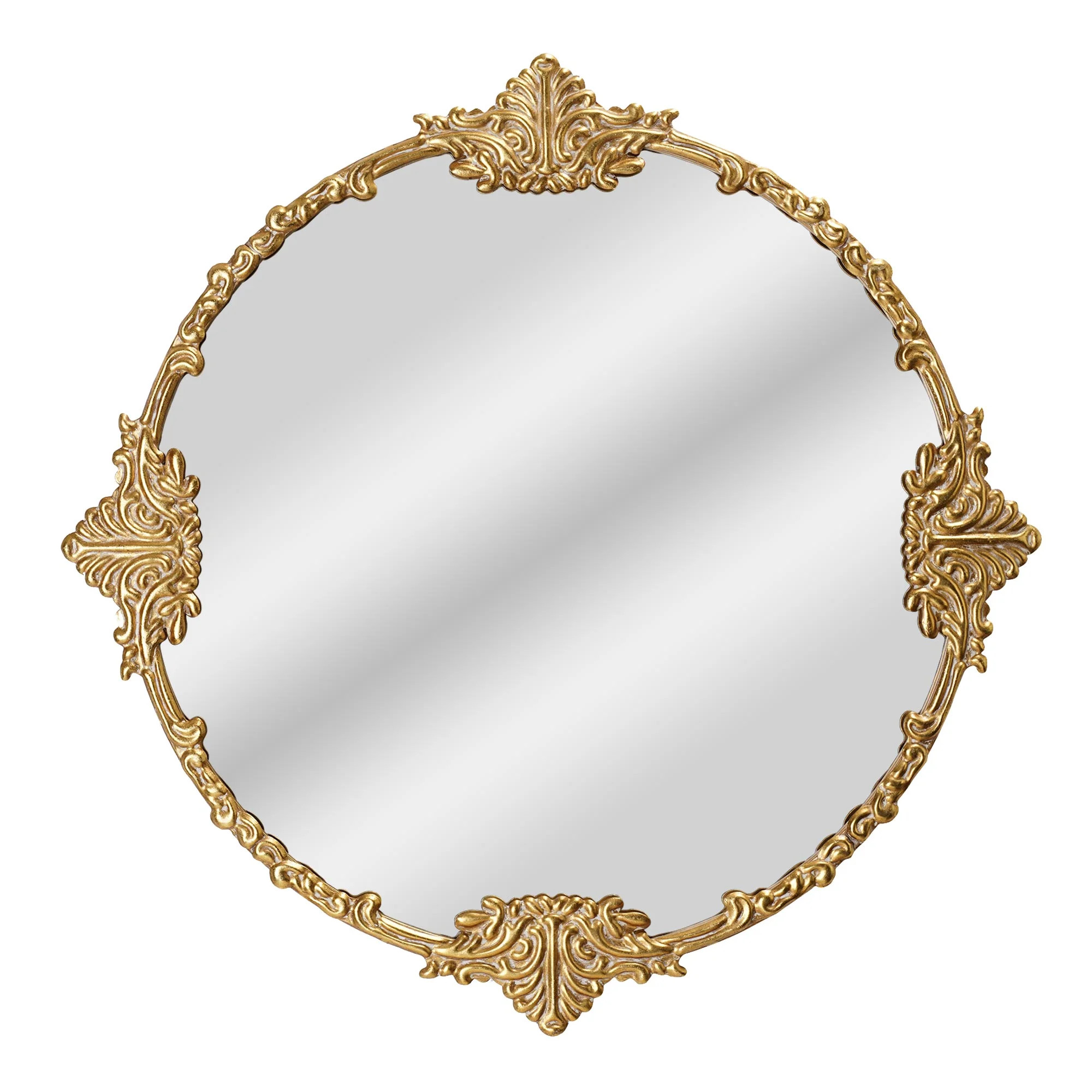 Beautiful Round Ornate Gold Frame Mirror 24" by Drew Barrymore | Walmart (US)