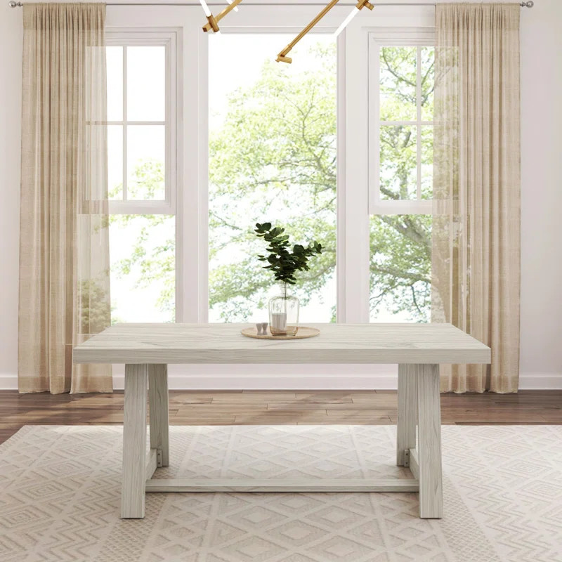 Linzy Pine Solid Wood Dining Table | Wayfair North America