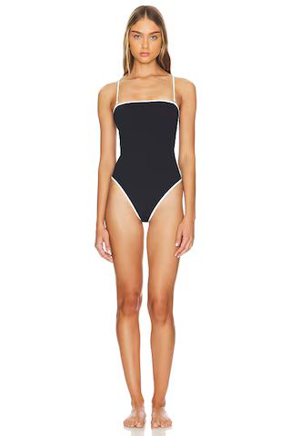 WeWoreWhat Strapless One Piece in Black & Off White from Revolve.com | Revolve Clothing (Global)