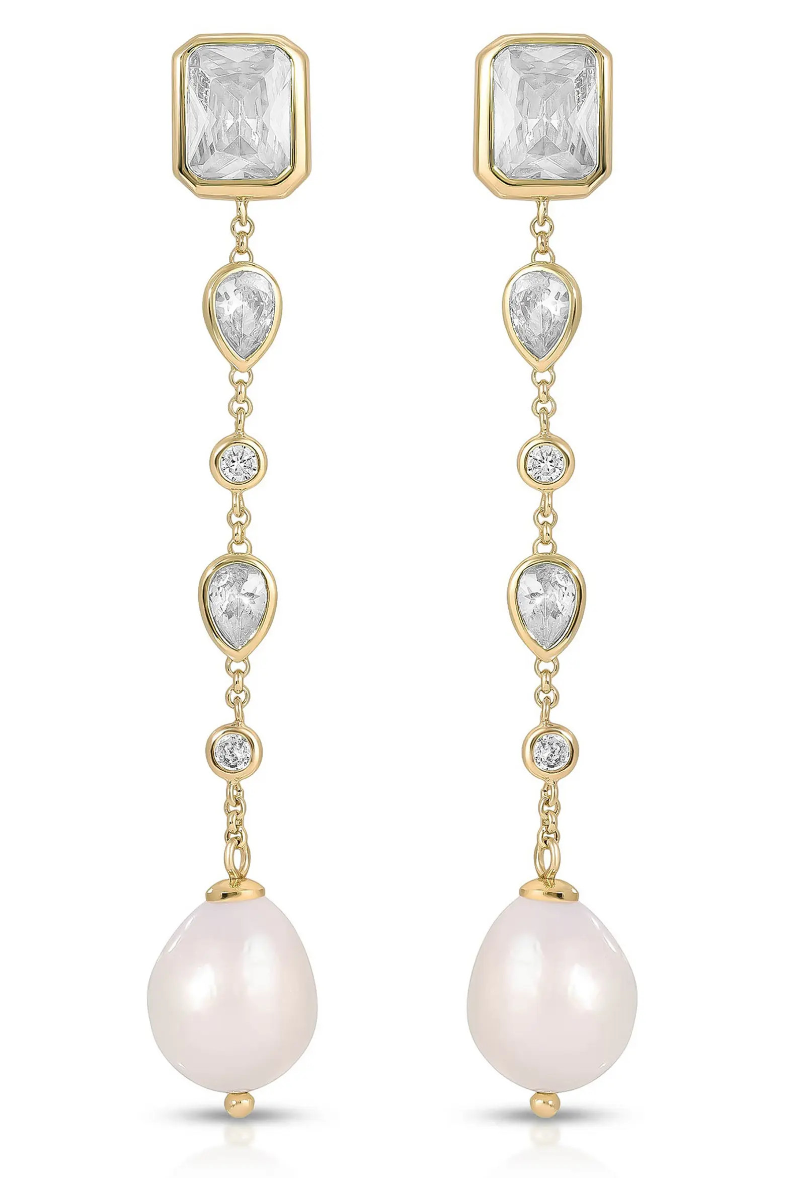 Ettika Gleaming Cubic Zirconia Linear Earrings (Women) | Nordstrom | Nordstrom