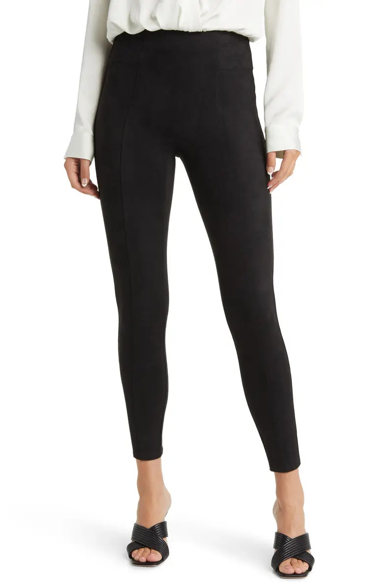 High Waist Faux Suede Leggings | Nordstrom