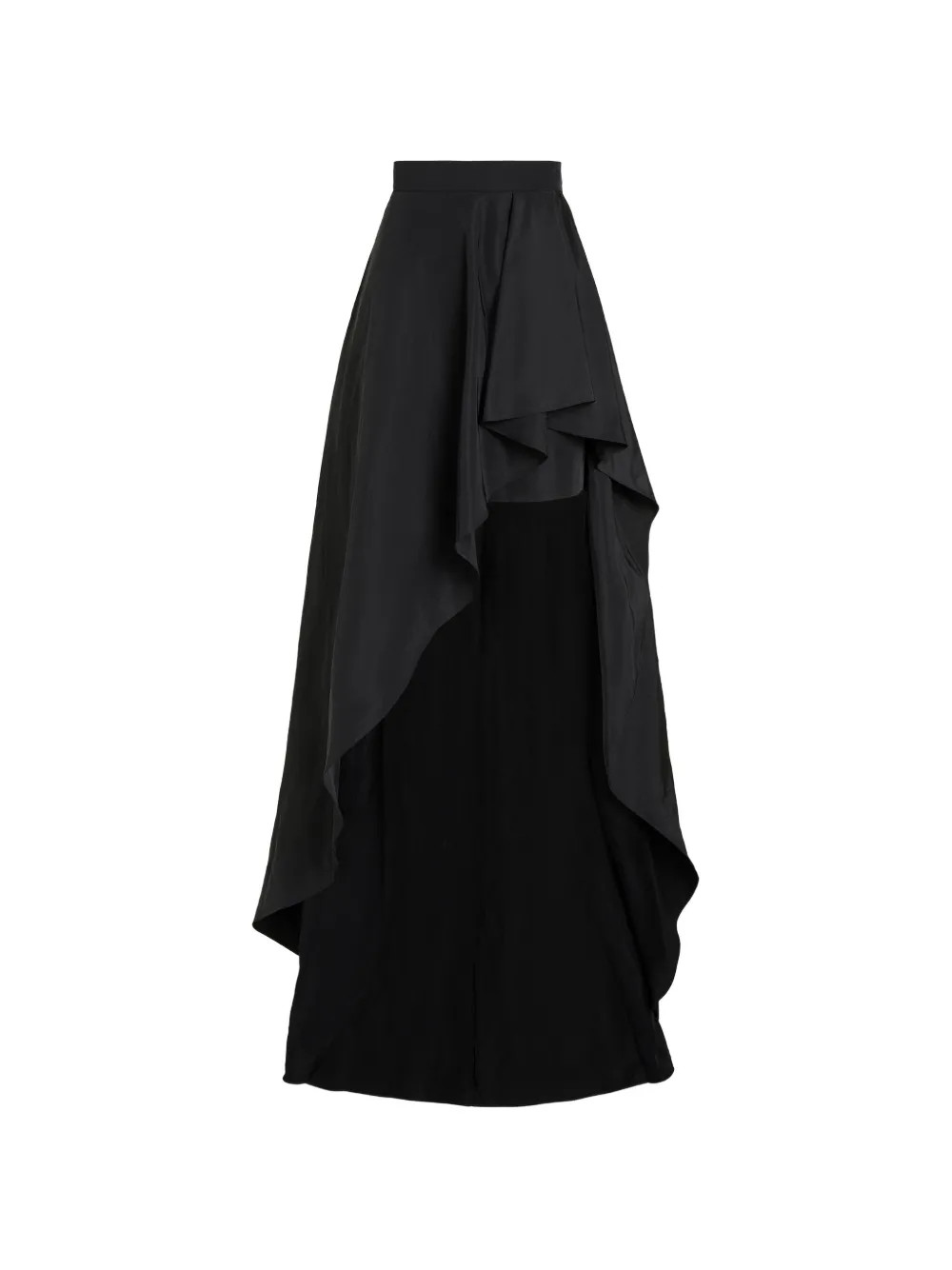 Karl Lagerfeld Karl Studio Ruffle Asymmetric Skirt | Black | FARFETCH | Farfetch Global