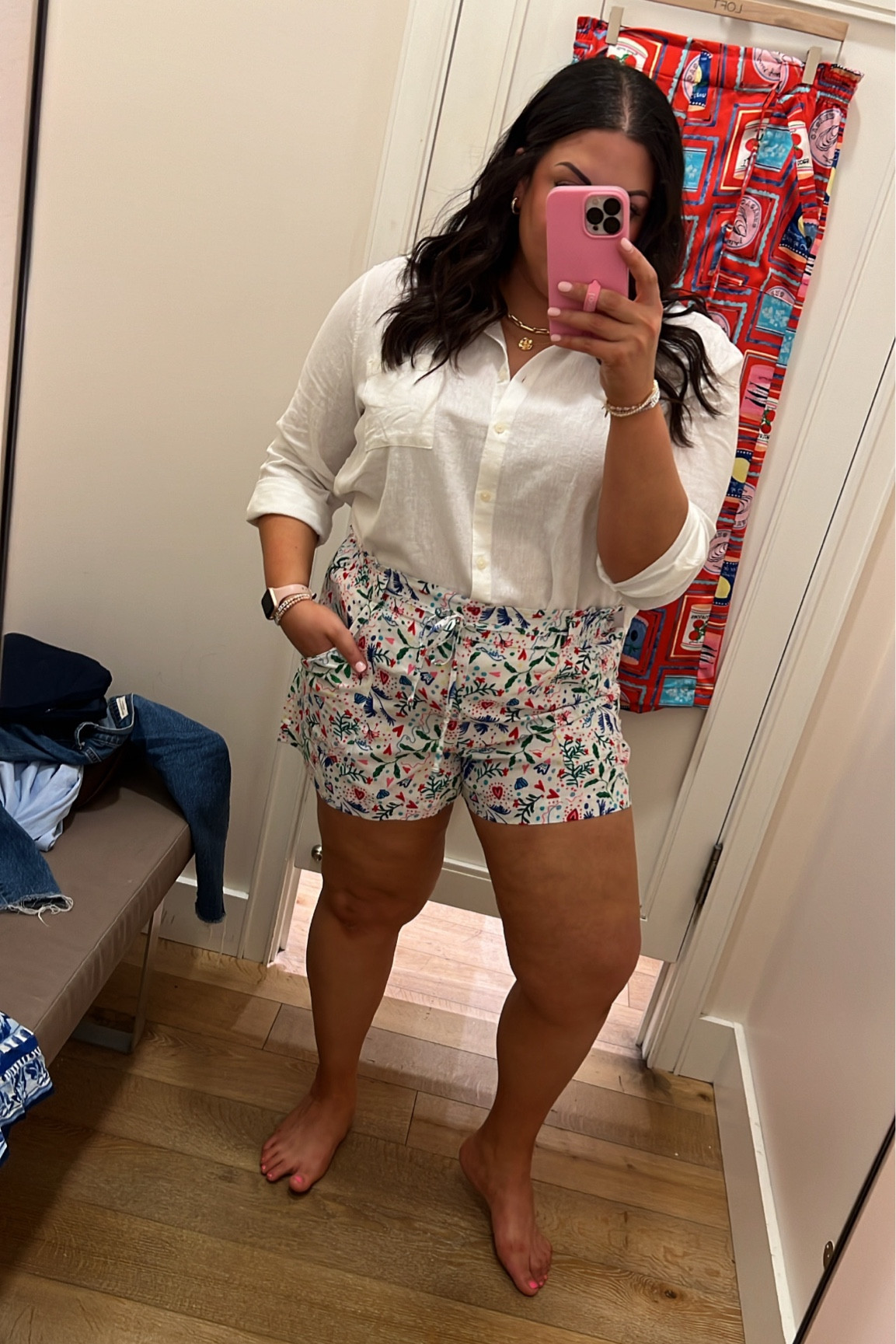 XL top and XL shorts 

#LTKSaleAlert #LTKMidsize #LTKStyleTip