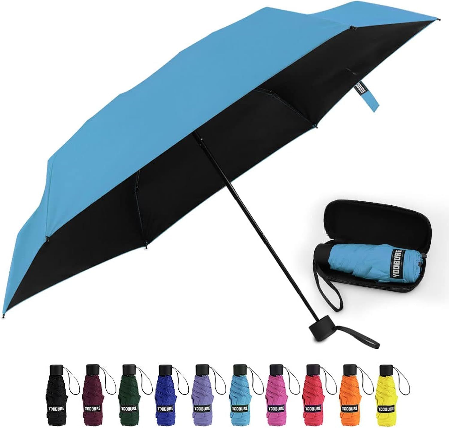 Small Mini Umbrella with Case Light Compact Design Perfect for Travel Lightweight Portable Paraso... | Amazon (US)