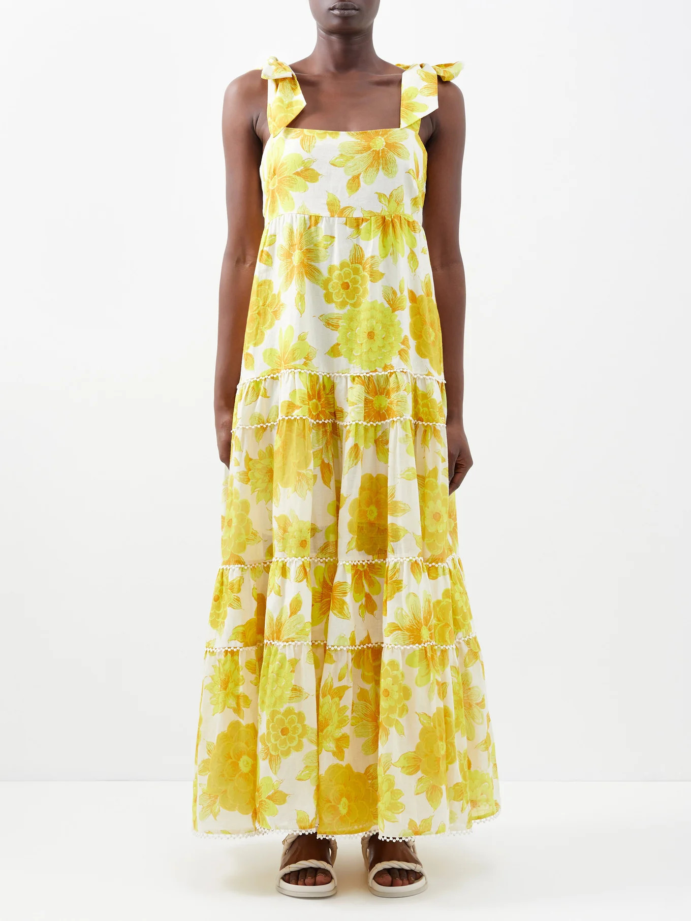 Sonny floral-print ramie maxi dress | Matches (US)