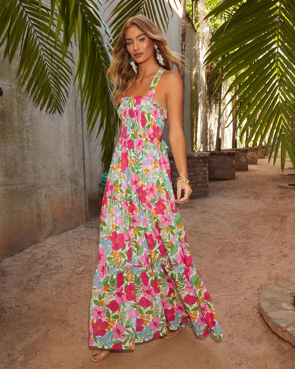 Emelia Floral Print Maxi Dress | VICI